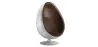 Aviator Style Egg Design Armchair - Upholstered in Faux Leather - Eny image 7
