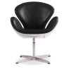 Buy Swan chair Aviator armchair premium leather Black 25626 - in the EU