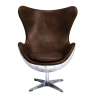 Buy Armchair with Armrests - Aviator Style - Leather and Metal - Cocoon Brown 25627 - in the EU