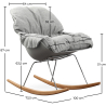 Buy Padded Rocking Chair - Scandinavian Design - Ruma Grey 59895 Home delivery