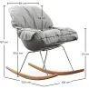 Padded Rocking Chair - Scandinavian Design - Ruma image 7