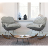 Buy Scandinavian Design Padded Rocking Armchair Grey 59895 in the Europe