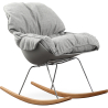 Buy Padded Rocking Chair - Scandinavian Design - Ruma Grey 59895 - prices
