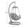 Buy Hanging Garden Chair - Ella Grey 59897 - prices