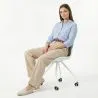 Office Chair with Wheels - White Desk Chair - Canva image 7