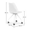 Office Chair with Wheels - White Desk Chair - Canva image 7