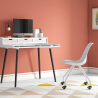 Buy Office Chair with Wheels - White Desk Chair - Canva White 59904 - prices