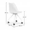 Buy Office Chair with Wheels - White Desk Chair - Canva White 59904 - prices