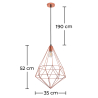 Buy  Retro Ceiling Lamp - Geometric Pendant Lamp - Yak Gold 59910 with a guarantee