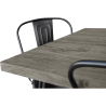 Buy Industrial Design Dining Table 120cm + Pack of 4 Dining Chairs - Industrial Design - Hairpin Stylix Black 59923 - prices