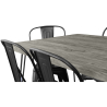 Buy Pack Dining Table - Industrial Design 150cm + Pack of 6 Dining Chairs - Industrial Design - Hairpin Stylix Black 59924 - prices