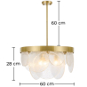 Buy Crystal Discs Ceiling Lamp - Design Pendant Lamp - Luna Gold 59928 in the Europe
