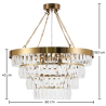 Buy Chandelier Hanging Lamp Vintage Style Crystal and Metal - Loraine Gold 59929 with a guarantee
