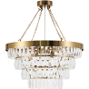 Buy Chandelier Hanging Lamp Vintage Style Crystal and Metal - Loraine Gold 59929 - prices