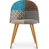 Buy Dining Chair Accent Patchwork Upholstered Scandi Retro Design Wooden Legs - Evelyne Patty Multicolour 59933 - in the EU