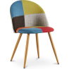 Buy Dining Chair - Upholstered in Patchwork - Scandinavian Style - Simona Multicolour 59934 - prices