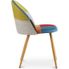 Buy Dining Chair - Upholstered in Patchwork - Scandinavian Style - Simona Multicolour 59934 at Privatefloor