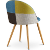 Buy Dining Chair - Upholstered in Patchwork - Scandinavian Style - Simona Multicolour 59934 in the Europe
