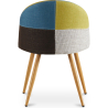 Buy Dining Chair - Upholstered in Patchwork - Scandinavian Style - Simona Multicolour 59934 Home delivery