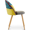 Buy Dining Chair - Upholstered in Patchwork - Scandinavian Style - Ray Multicolour 59935 at Privatefloor