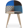 Buy Dining Chair - Upholstered in Patchwork - Scandinavian Style - Evelyne Multicolour 59936 - in the EU
