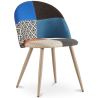 Buy Dining Chair - Upholstered in Patchwork - Scandinavian Style - Evelyne Multicolour 59936 - prices