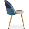 Buy Dining Chair - Upholstered in Patchwork - Scandinavian Style - Evelyne Multicolour 59936 at Privatefloor