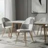 Dining Chair - Upholstered in Black and White Patchwork - Evelyne image 7