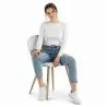Dining Chair - Upholstered in Black and White Patchwork - Evelyne image 7
