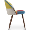 Buy Dining Chair Accent Patchwork Upholstered Scandi Retro Design Dark Wooden Legs - Evelyne Simona Multicolour 59939 at Privatefloor