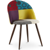Buy Dining Chair - Upholstered in Patchwork - Scandinavian Style - Ray Multicolour 59940 - prices