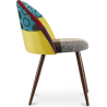 Buy Dining Chair - Upholstered in Patchwork - Scandinavian Style - Ray Multicolour 59940 at Privatefloor