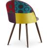 Buy Dining Chair - Upholstered in Patchwork - Scandinavian Style - Ray Multicolour 59940 in the Europe
