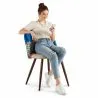 Dining Chair - Upholstered in Patchwork - Scandinavian Style - Pixi image 7