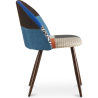 Buy Dining Chair - Upholstered in Patchwork - Scandinavian Style - Pixi Multicolour 59941 at Privatefloor