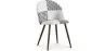 Dining Chair - Upholstered in Black and White Patchwork - Evelyne image 7