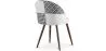 Dining Chair - Upholstered in Black and White Patchwork - Evelyne image 7