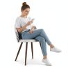 Dining Chair - Upholstered in Black and White Patchwork - Evelyne image 7