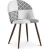 Dining Chair - Upholstered in Black and White Patchwork - Evelyne image 7