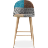 Buy Patchwork Upholstered Bar Stool Scandinavian Design with Metal Legs - Evelyne Patty Multicolour 59943 - in the EU