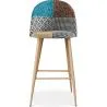 Patchwork Upholstered Stool - Scandinavian Style - Evelyne  image 7