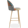 Buy Patchwork Upholstered Bar Stool Scandinavian Design with Metal Legs - Evelyne Patty Multicolour 59943 at Privatefloor