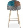 Buy Patchwork Upholstered Bar Stool Scandinavian Design with Metal Legs - Evelyne Patty Multicolour 59943 in the Europe