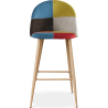 Buy Patchwork Upholstered Bar Stool Scandinavian Design with Metal Legs - Evelyne Simona Multicolour 59944 - prices