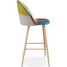 Buy Patchwork Upholstered Bar Stool Scandinavian Design with Metal Legs - Evelyne Simona Multicolour 59944 at Privatefloor