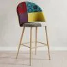 Patchwork Upholstered Stool - Scandinavian Style - Evelyne image 7