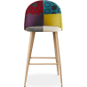 Buy Patchwork Upholstered Bar Stool Scandinavian Design with Metal Legs - Evelyne Ray Multicolour 59945 - in the EU