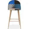 Patchwork Upholstered Stool - Scandinavian Style - Evelyne image 7