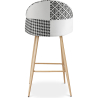 Buy Patchwork Upholstered Stool - Scandinavian Style - Black and White - Evelyne White / Black 59947 in the Europe