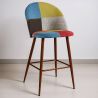 Patchwork Upholstered Stool - Scandinavian Style - Simona image 7